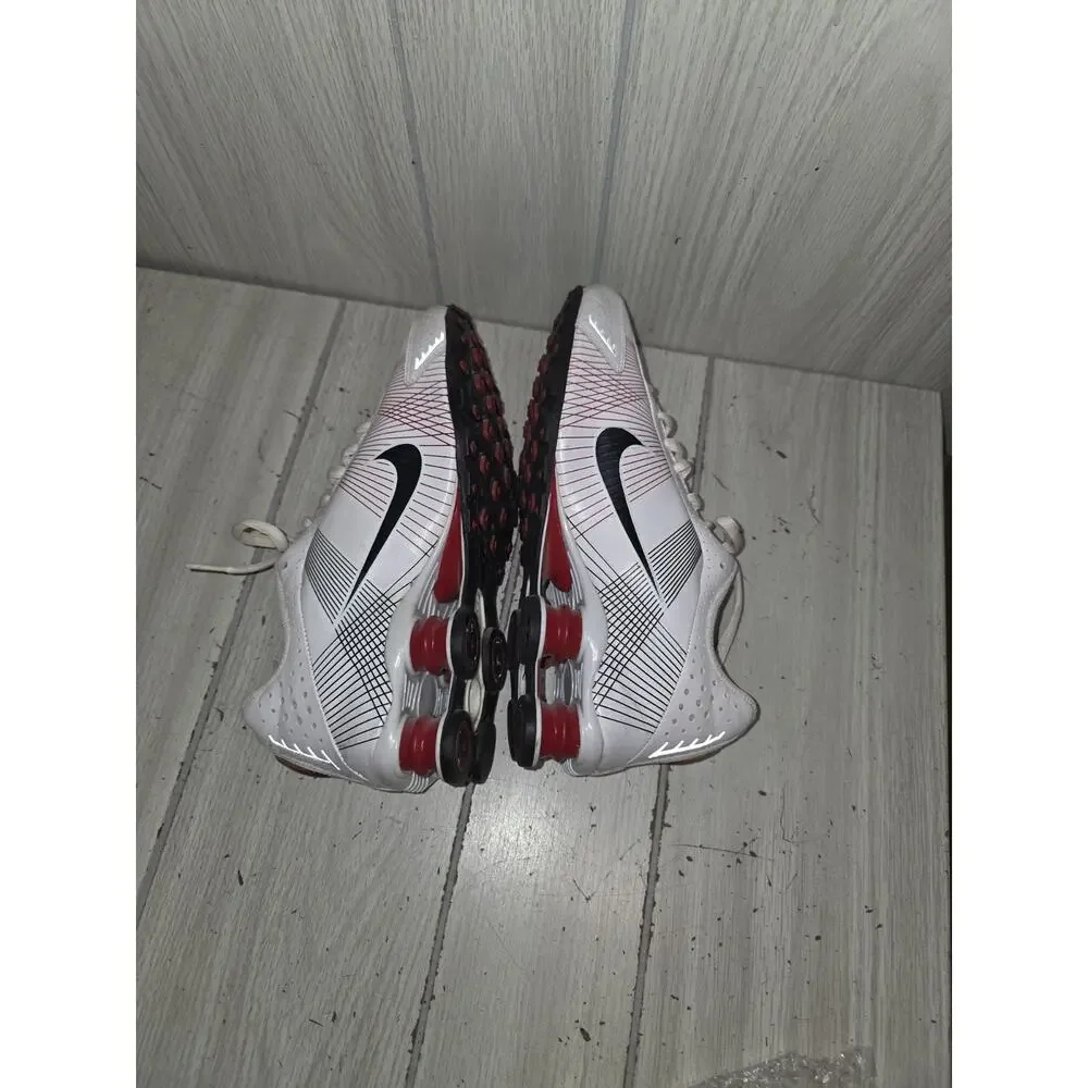 Nike Boys Shox White Black Varsity Red Size 6